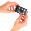 KINK - WRISTBANDS WITH DOUBLE LINE OF ADJUSTABLE STUDS BLACK - Afbeelding 3