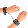 KINK - WRISTBANDS WITH DOUBLE LINE OF ADJUSTABLE STUDS BLACK - Afbeelding 4
