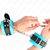 KINK - HOOK WRIST RESTRAINTS BLUE FUR LINED ADJUSTABLE 20-28 CM X 5.5 CM - Afbeelding 4