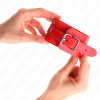 KINK - THIN WRIST RESTRAINTS RED ADJUSTABLE 21-33 CM - Afbeelding 2