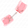 KINK - FURRY LINED WRIST RESTRAINTS PINK ADJUSTABLE 17-31 CM X 7 CM - Afbeelding 2