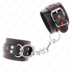 KINK - BLACK WRIST RESTRAINTS WITH RED HEART INLAY ADJUSTABLE 21-28 CM X 5.5 CM - Afbeelding 2