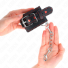 KINK - BLACK WRIST RESTRAINTS WITH RED HEART INLAY ADJUSTABLE 21-28 CM X 5.5 CM - Afbeelding 3