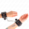 KINK - BLACK WRIST RESTRAINTS WITH RED HEART INLAY ADJUSTABLE 21-28 CM X 5.5 CM - Afbeelding 4