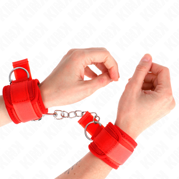 KINK - NEOPRENE WRIST RESTRAINTS RED 42 X 5 CM - Afbeelding 4