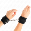KINK - NYLON BIND HOOK&LOOP WRIST RESTRAINTS BLACK MODEL 2 ADJUSTABLE 18-35 CM X 6 CM - Afbeelding 4