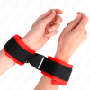 KINK - NYLON BIND HOOK&LOOP WRIST RESTRAINTS BLACK MODEL 1 AJDUSTABLE 25-35 CM X 6 CM - Afbeelding 4