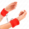 KINK - BEGINNER FUR HAND CUFFS RED 30 X 7 CM - Afbeelding 4
