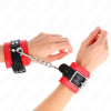 KINK - WRIST RESTRAINTS RED WITH BLACK BELT ADJUSTABLE 17-28 CM X 6 CM - Afbeelding 4