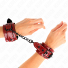 KINK - DARK RED WRIST CUFFS 23 X 5 CM - Afbeelding 4