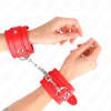 KINK - SIMPLE WRIST RESTRAINTS RED ADJUSTABLE 20-23 CM X 5.5 CM - Afbeelding 4