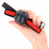 KINK - HOLLOW HARD MOUTH 4.5 CM GAG WITH ELASTIC BELT 56 x 1.5 CM - Afbeelding 4