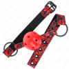 KINK - DIAMOND PATTERN BALL 4.5 CM GAG MODEL 1 64.5 CM ADJUSTABLE 42-60 CM - Afbeelding 2