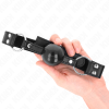 KINK - SOFT AND SOLID BALL 4 CM GAG WITH LEATHERETTE STRAP 62 x 2.5 CM ADJUSTABLE 42-58 CM - Afbeelding 4