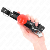 KINK - BALL 4 CM GAG WITH LOCK RED BALL BLACK STRAP 60 x 2 CM - Afbeelding 4