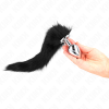 KINK - ANAL PLUG SIZE L 10 X 4 CM WITH SYNTHETIC TAIL 40 CM BLACK - Afbeelding 4