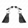 KINK - LEATHERETTE TASSEL NIPPLE CLAMPS 6 CM