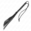 KINK - MINI SILICONE WHIP WITH 6 BLACK BEADS 26 CM - Afbeelding 5