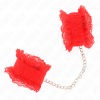 KINK - LACE ELASTIC WRIST RESTRAINTS RED - Afbeelding 2