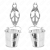 KINK - JAPANESE CLOVER NIPPLE CLAMPS WITH BUCKETS SILVER