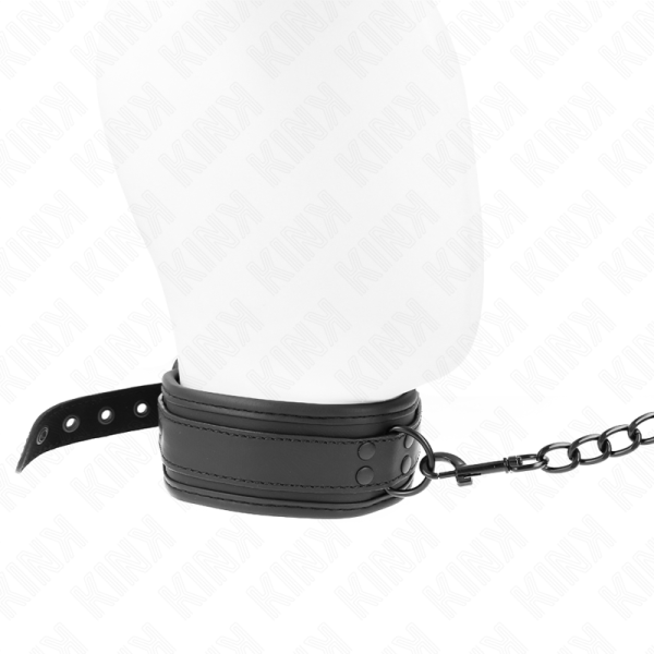 KINK - NEOPRENE BONDAGE COLLAR MODEL 1 WITH BELT 78 CM ADJUSTABLE 37.5 X 49.5 CM - Afbeelding 3