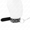 KINK - RING RIVET STRAP NECKLACE WITH BELT 65 CM BLACK ADJUSTABLE 36-50 CM X 3.8 CM - Afbeelding 2