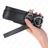 KINK - NECKLACE WITH STRAP 65 CM SILVER BUCKLES ADJUSTABLE 33-46 CM X 5.5 CM - Afbeelding 4
