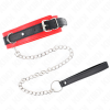 KINK - BASIC MODEL COLLAR WITH LEASH 65 CM MODEL 3 RED 53 X 5 CM - Afbeelding 5
