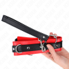 KINK - BASIC MODEL COLLAR WITH LEASH 65 CM MODEL 3 RED 53 X 5 CM - Afbeelding 4