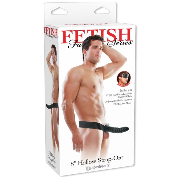 FETISH FANTASY SERIES - 19 CM HOLLOW STRAP-ON BLACK - Afbeelding 5