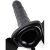 FETISH FANTASY SERIES - 19 CM VIBRATING HOLLOW STRAP-ON BLACK - Afbeelding 4
