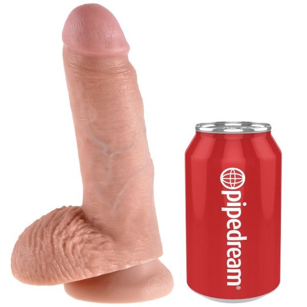 KING COCK - 7 DILDO FLESH WITH BALLS 17.8 CM - Afbeelding 3