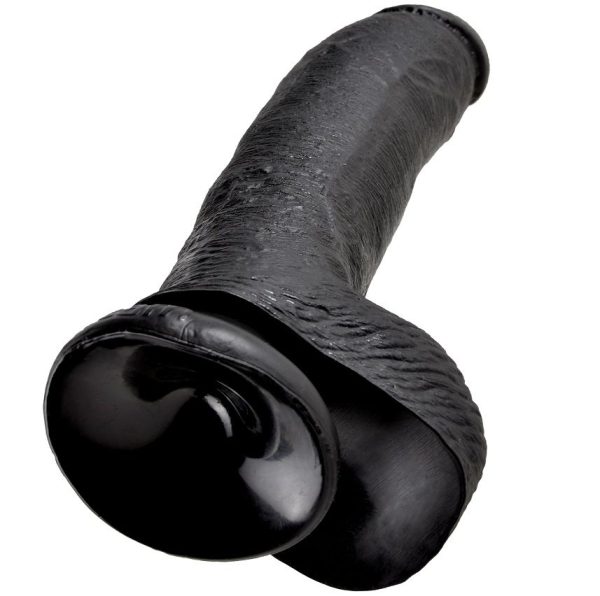 KING COCK - 9 DILDO BLACK WITH BALLS 22.9 CM - Afbeelding 5