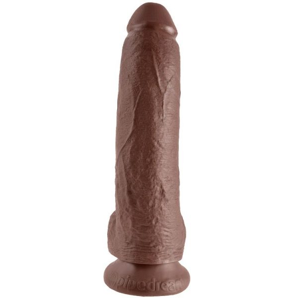 KING COCK - 9 DILDO BROWN WITH BALLS 22.9 CM - Afbeelding 2