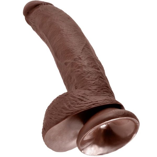 KING COCK - 9 DILDO BROWN WITH BALLS 22.9 CM - Afbeelding 5