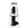 KING COCK - 11 DILDO BLACK WITH BALLS 28 CM - Afbeelding 2