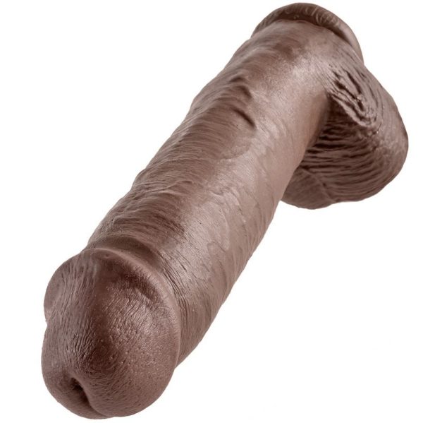 KING COCK - 11 DILDO BROWN WITH BALLS 28 CM - Afbeelding 3