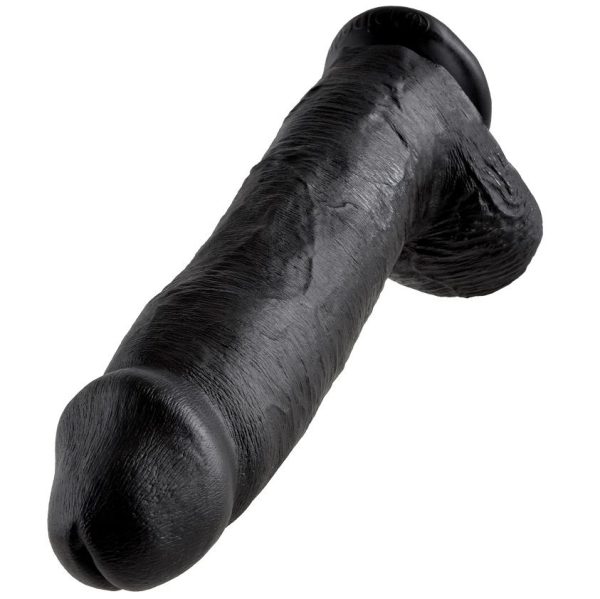 KING COCK - 12 DILDO BLACK WITH BALLS 30.48 CM - Afbeelding 2