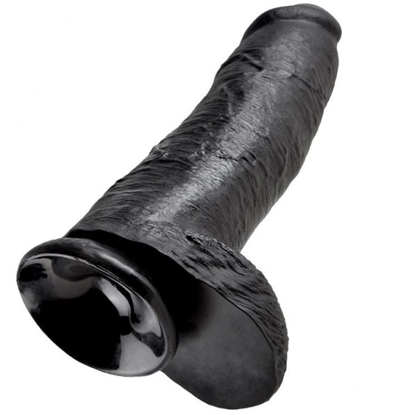 KING COCK - 12 DILDO BLACK WITH BALLS 30.48 CM - Afbeelding 4