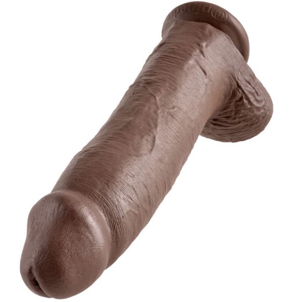 KING COCK - 12 DILDO BROWN WITH BALLS 30.48 CM - Afbeelding 5