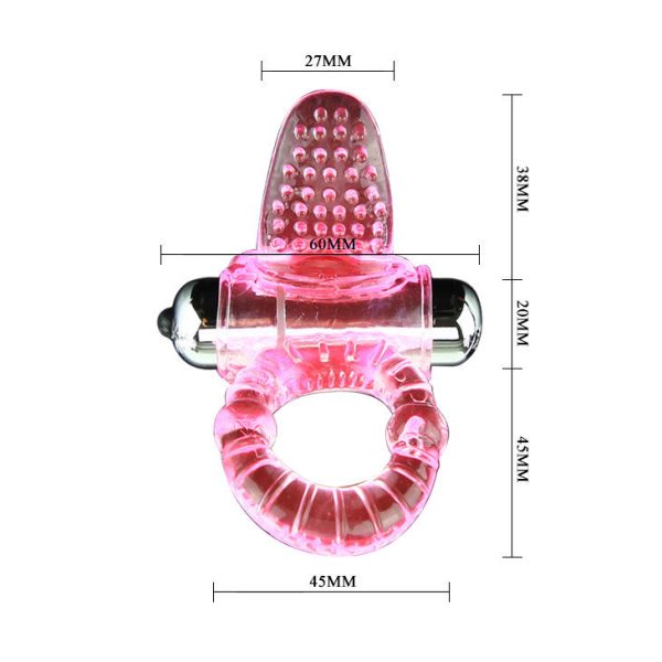 BAILE - SWEET ABS 10 RHYTHMS RING PINK VIBRATOR PENIS RING - Afbeelding 4