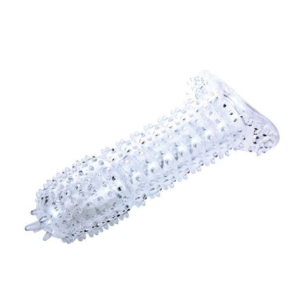 BAILE - PENIS SHEATH WITH STIMULATING POINTS PURPLE 14 CM - Afbeelding 2