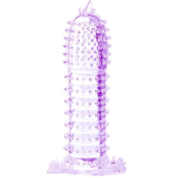 BAILE - PENIS SHEATH WITH STIMULATING POINTS PURPLE 14 CM - Afbeelding 5