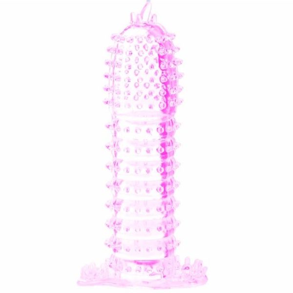 BAILE - PENIS SHEATH WITH PINK STIMULATING POINTS 14 CM - Afbeelding 5