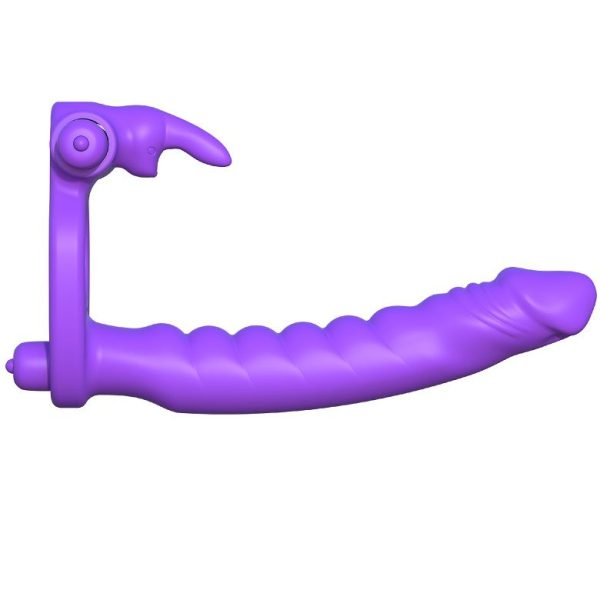 FANTASY C-RINGZ - SILICONE DOUBLE VIBRATOR RABBIT - Afbeelding 2