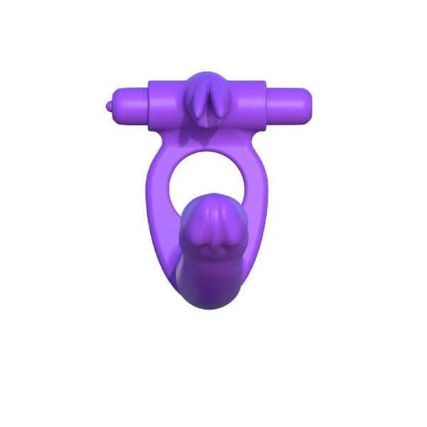FANTASY C-RINGZ - SILICONE DOUBLE VIBRATOR RABBIT - Afbeelding 3