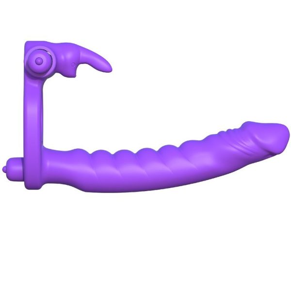FANTASY C-RINGZ - SILICONE DOUBLE VIBRATOR RABBIT - Afbeelding 4