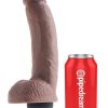 KING COCK - REALISTIC BROWN EJACULATOR PENIS 22.86 CM - Afbeelding 6