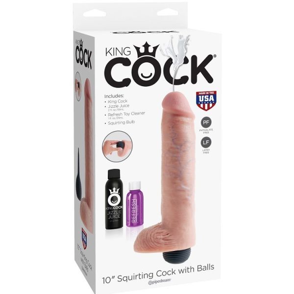 KING COCK - REALISTIC NATURAL EJACULATOR PENIS 25.40 CM - Afbeelding 3