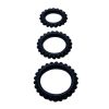 BAILE - TITAN SET 3PCS COCK RING BLACK 2.8 + 2.4 + 1.9 CM - Afbeelding 2
